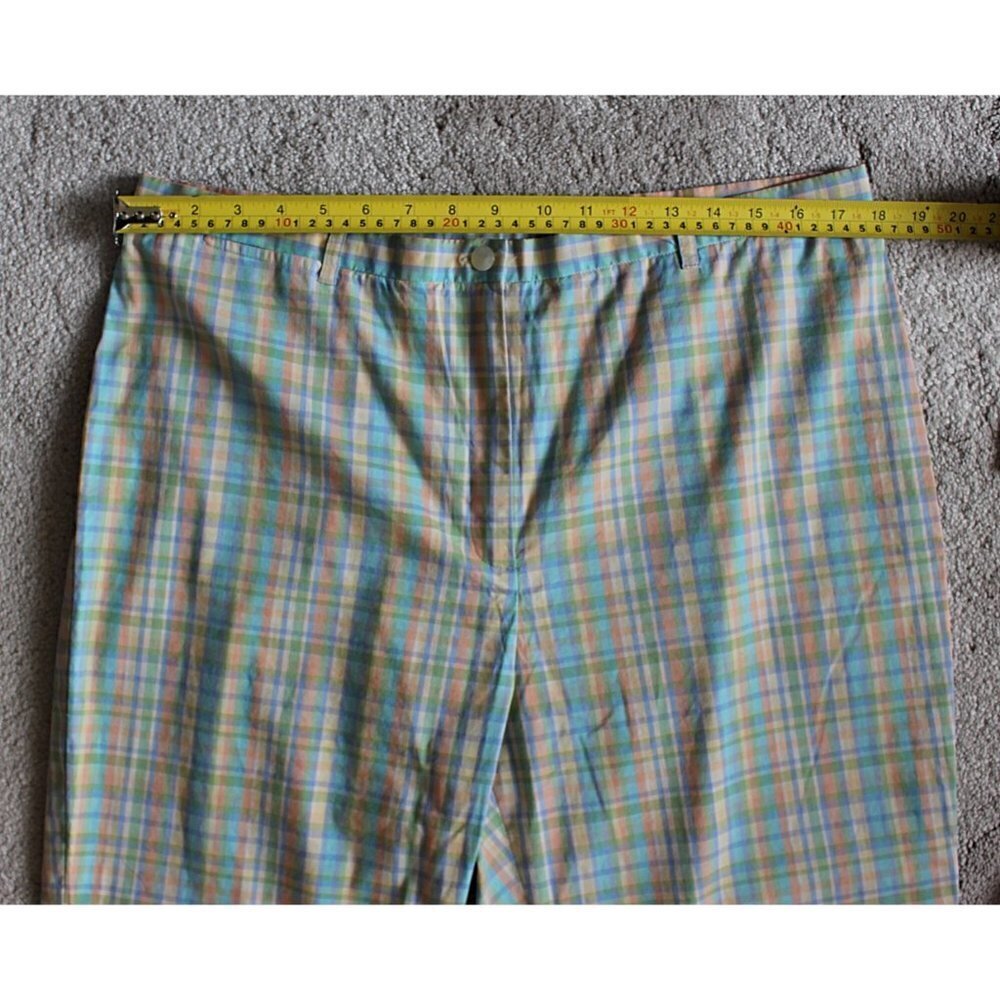 Ralph Lauren - Slim Crop Pants in Preppy Micro-Plaid, Geek Style - size 16 XL - Picture 8 of 9